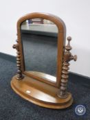 A Victorian mahogany dressing table mirror