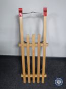 A vintage wooden sledge