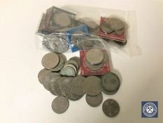 A bag containing a quantity of assorted crowns