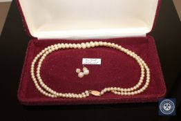 A Ciro cultured pearl necklace on 9ct gold clasp,