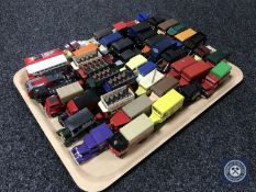 A tray containing die cast vehicle delivery vans, Days Gone By,