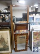 Four assorted framed mirrors