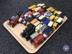 A tray containing die cast vehicle delivery vans, Days Gone By,