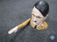 A novelty cast iron Hitler nut cracker