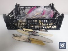 A quantity of plated flatware