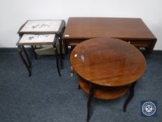 A mahogany sofa table,