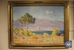 An Artagraph edition : Continental coastal landscape, framed.