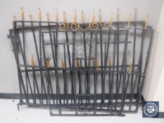 Three wrought metal gates