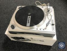 A boxed Numark USB turntable