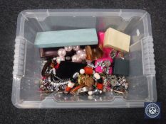 A box of costume jewellery