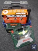 Power tools : Bosch electric corded drill, jigsaw, Performance electric drill,