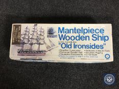 A boxed Entex wooden ship,