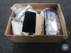 A box of large quantity of assorted costume jewellery