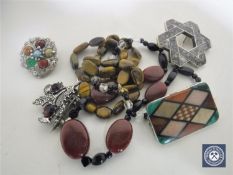 A small collection of Scottish jewellery