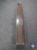 A metal gun cabinet with keys