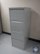 A pair of Bisley four drawer metal filing cabinets