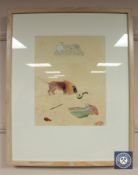 Tom Fitzgerald (Irish Contemporary), The Sleeping Gypsy - Some Hours Later, watercolour,