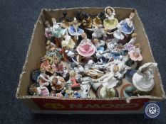 A box of a quantity of ballerina figures