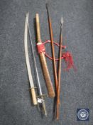 An epee, a tribal machete,