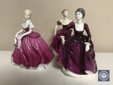 Three Coalport figures; Sophia,