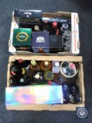 The contents of a cocktail bar to include (all sealed) : Gailliano one litre trio pack (boxed),