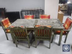 An Australian Plantation teak garden table,