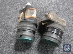 Two gas masks