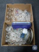 Two boxes of twentieth century drinking glasses,