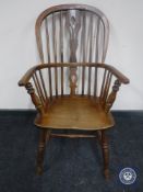 An antique elm and ash country chair