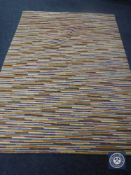 A striped contemporary rug