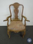 Two Queen Anne style armchairs