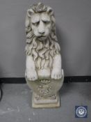 A composition garden statue,