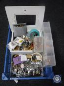 A basket of costume jewellery