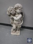 A composition garden statue,