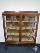 An Edwardian mahogany double door display cabinet