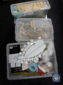 Six boxes of Christmas decorations