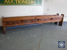A pitch pine church pew,