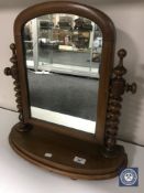 A Victorian mahogany dressing table mirror