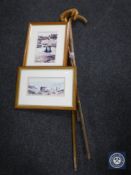 Two framed Tom McCardle signed prints - Cullercoats fisher woman and picking cockles,