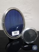Two silver photograph frames (2)