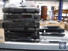 A four-piece Technics hifi separates system including stereo synthesizer tuner ST-GT 350,