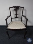 A mahogany armchair