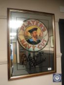 An advertising mirror : Player's Please, 50 cm x 65 cm.