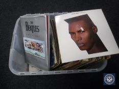 A box of The Beatles Anthology books, quantity of LP records - Grace Jones,