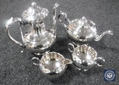A four-piece Onide electro plated tea service