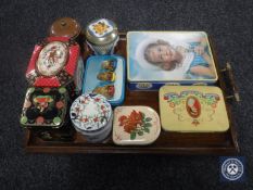 An oak twin-handled serving tray,