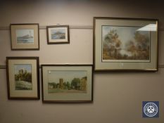 A signed limited edition colour print after Anthony Waller depicting a stream,