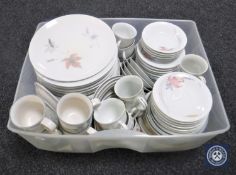 Two boxes containing Japanese Anatole dinner ware,