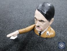 A novelty cast iron Hitler nut cracker