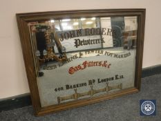 An advertising mirror, John Rogers,